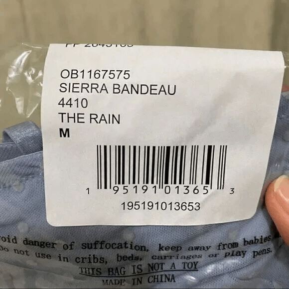 Free People Sierra Bandeau The Rain Blue - Size Medium - Picture 7 of 7